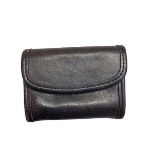 Coach vintage black leather mini wallet